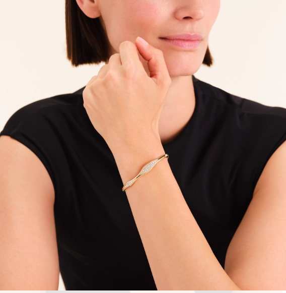 ROSEFIELD Dames Armband Pave Wave Bangle Goudkleur  - Afbeelding 3