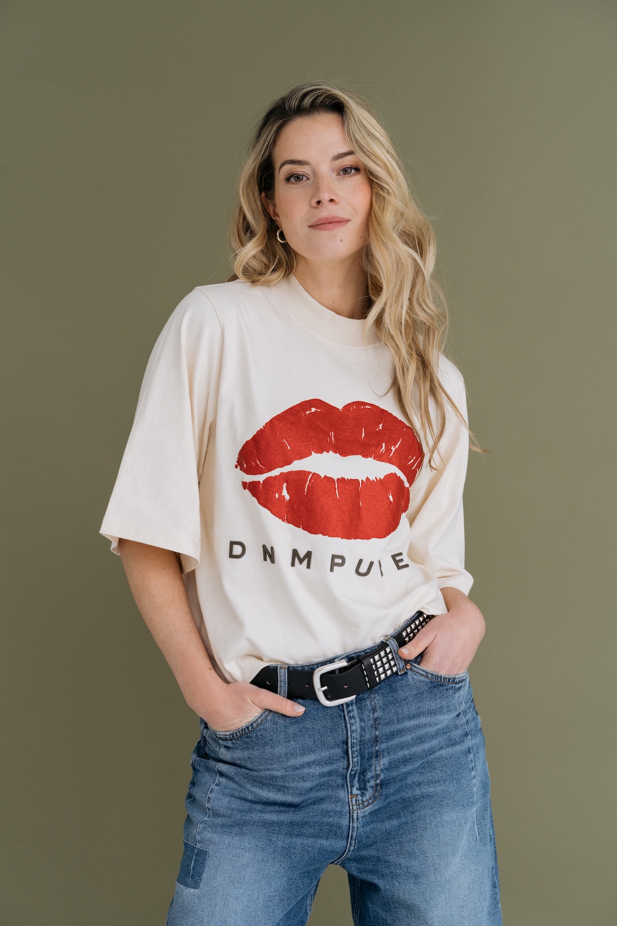 DNM PURE Dames Shirt Brenda Lips Offwhite 