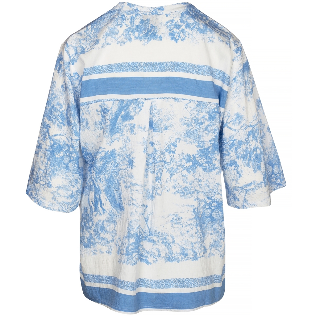 ONE TWO LUXZUZ Dames Blouse Josiana Cashmere Blue  - Afbeelding 2