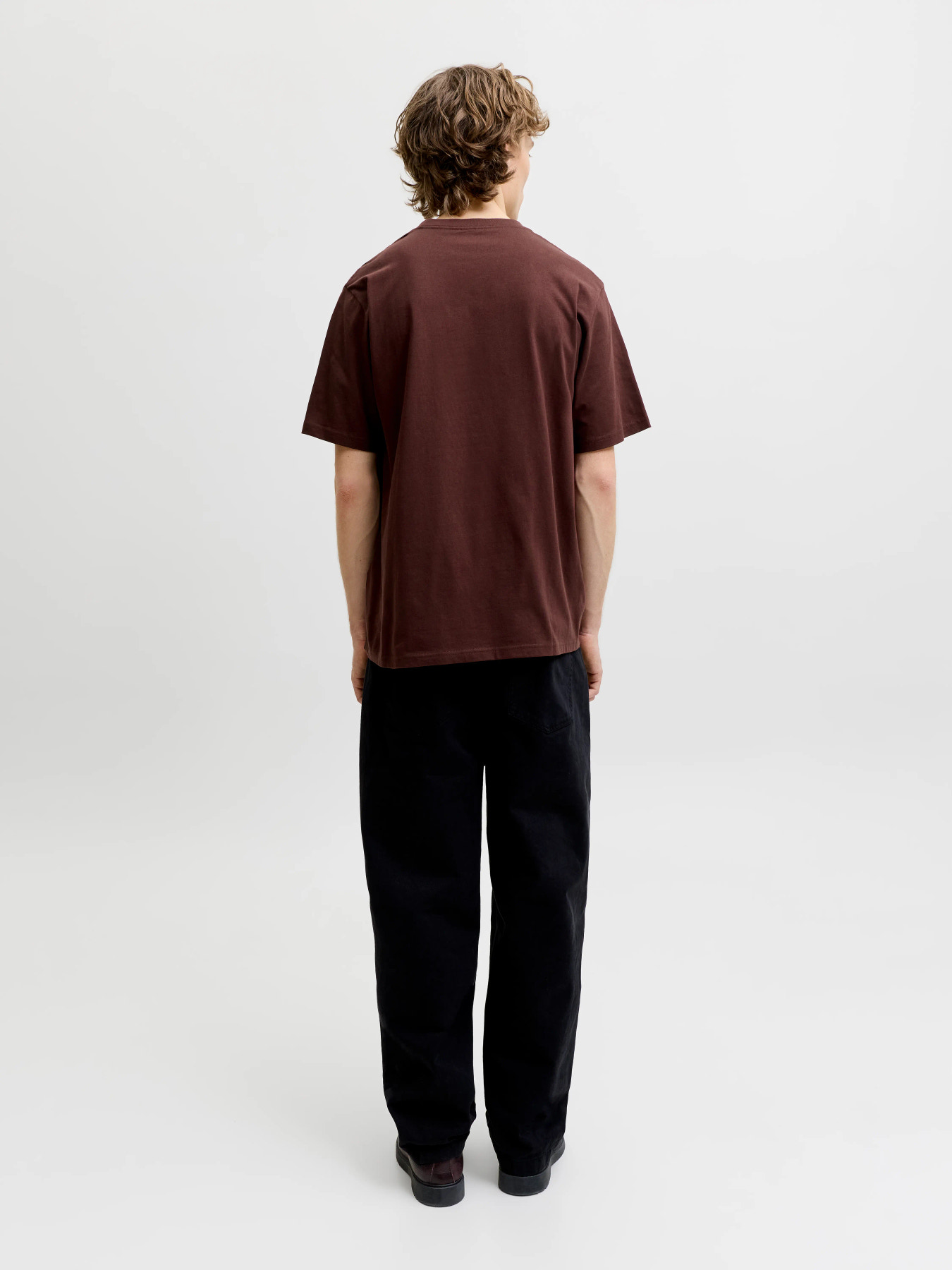 JACK & JONES Heren T-Shirt Soho Rood Bruin  - Afbeelding 3
