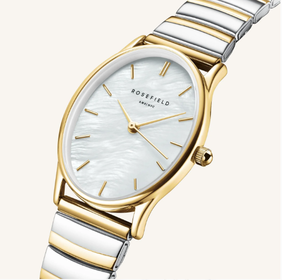 ROSEFIELD Horloge Oval Moon Pearl Duotone  - Afbeelding 3