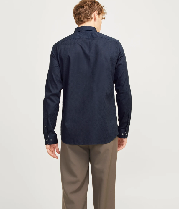 JACK&JONES Overhemd Dobby Comfort Fit Night Sky  - Afbeelding 3