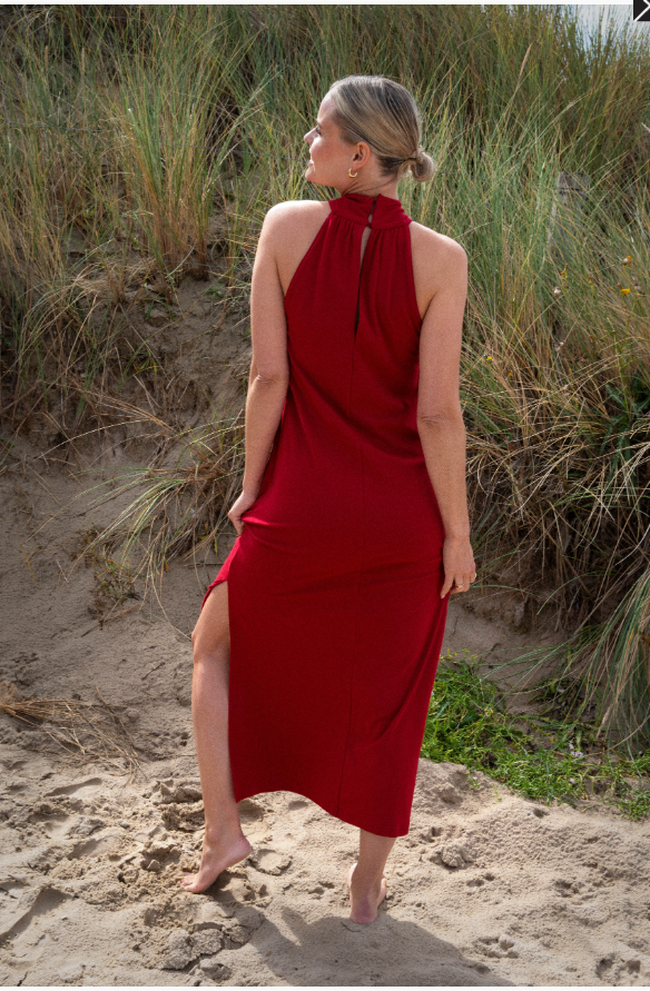 MAICAZZ Lange Jurk Tessa Persian Red  - Afbeelding 3