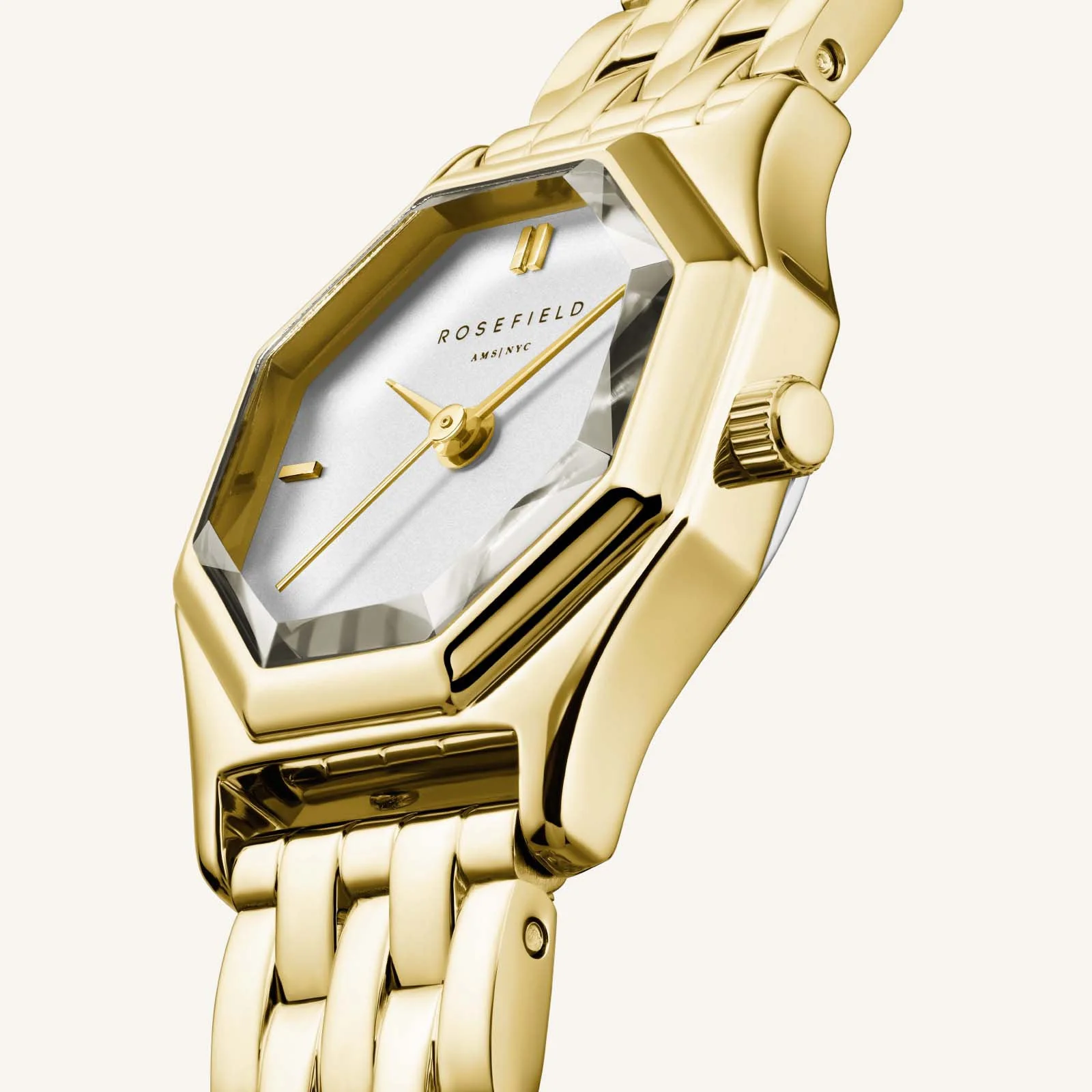 ROSEFIELD Dameshorloge Gemme Gold-White  - Afbeelding 3