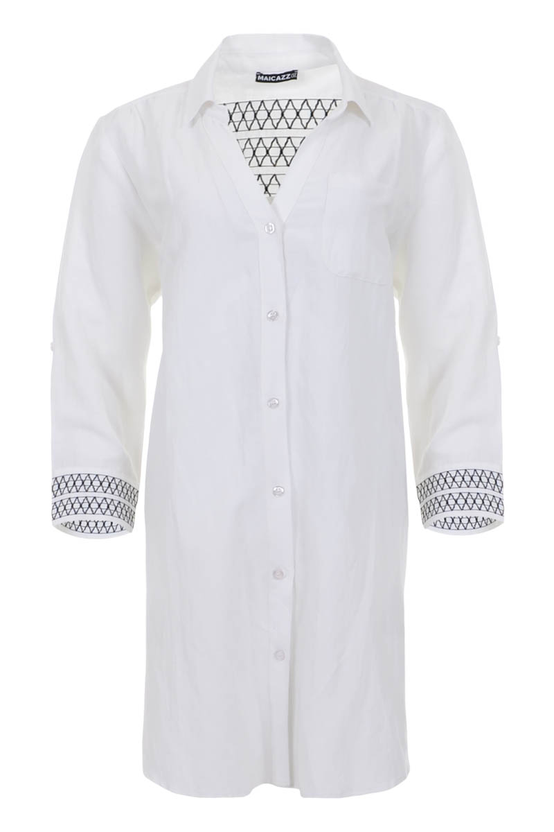 MAICAZZ Lange Blouse Fenja Offwhite