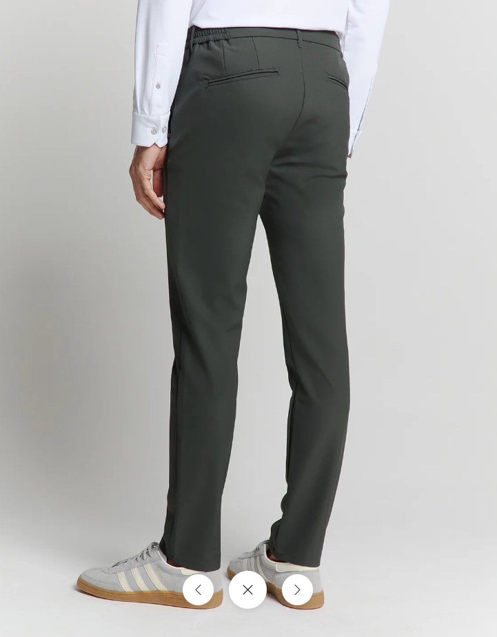 NO EXCESS Stretch Chino Heren Broek Sedoc Dark Steel Grijs  - Afbeelding 2