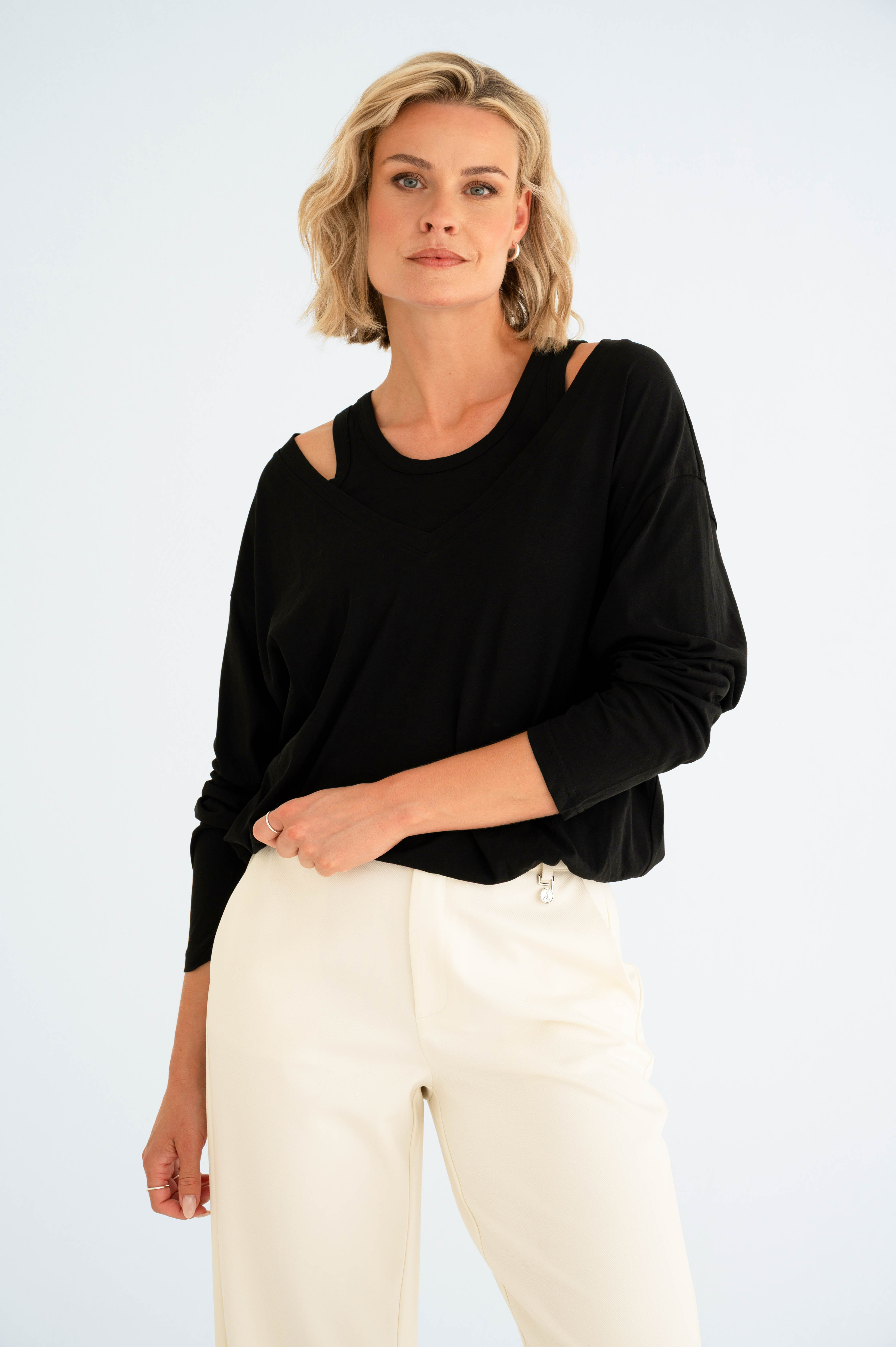MAICAZZ Dames Top Sabiya Zwart 