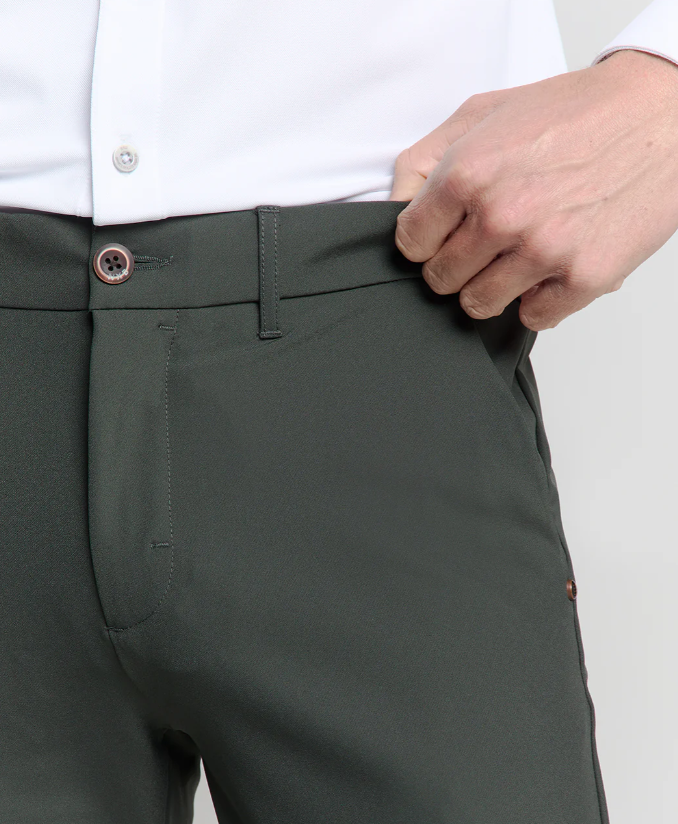 NO EXCESS Stretch Chino Heren Broek Sedoc Dark Steel Grijs  - Afbeelding 3