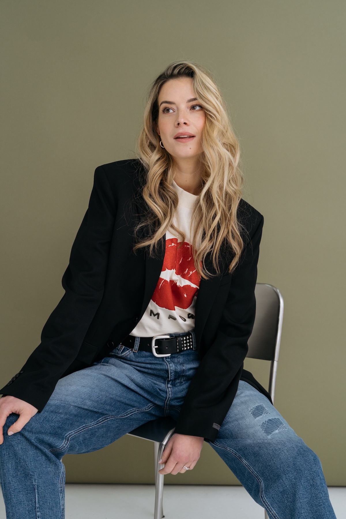 DNM PURE Dames Shirt Brenda Lips Offwhite  - Afbeelding 4