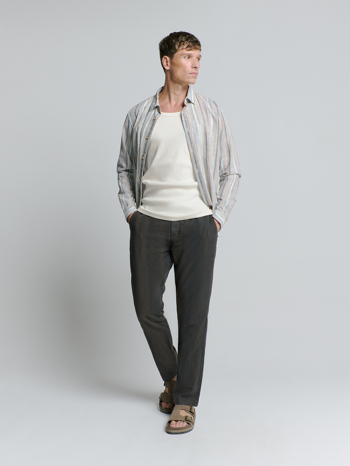 NO EXCESS Hemdje Rib Offwhite  - Afbeelding 4