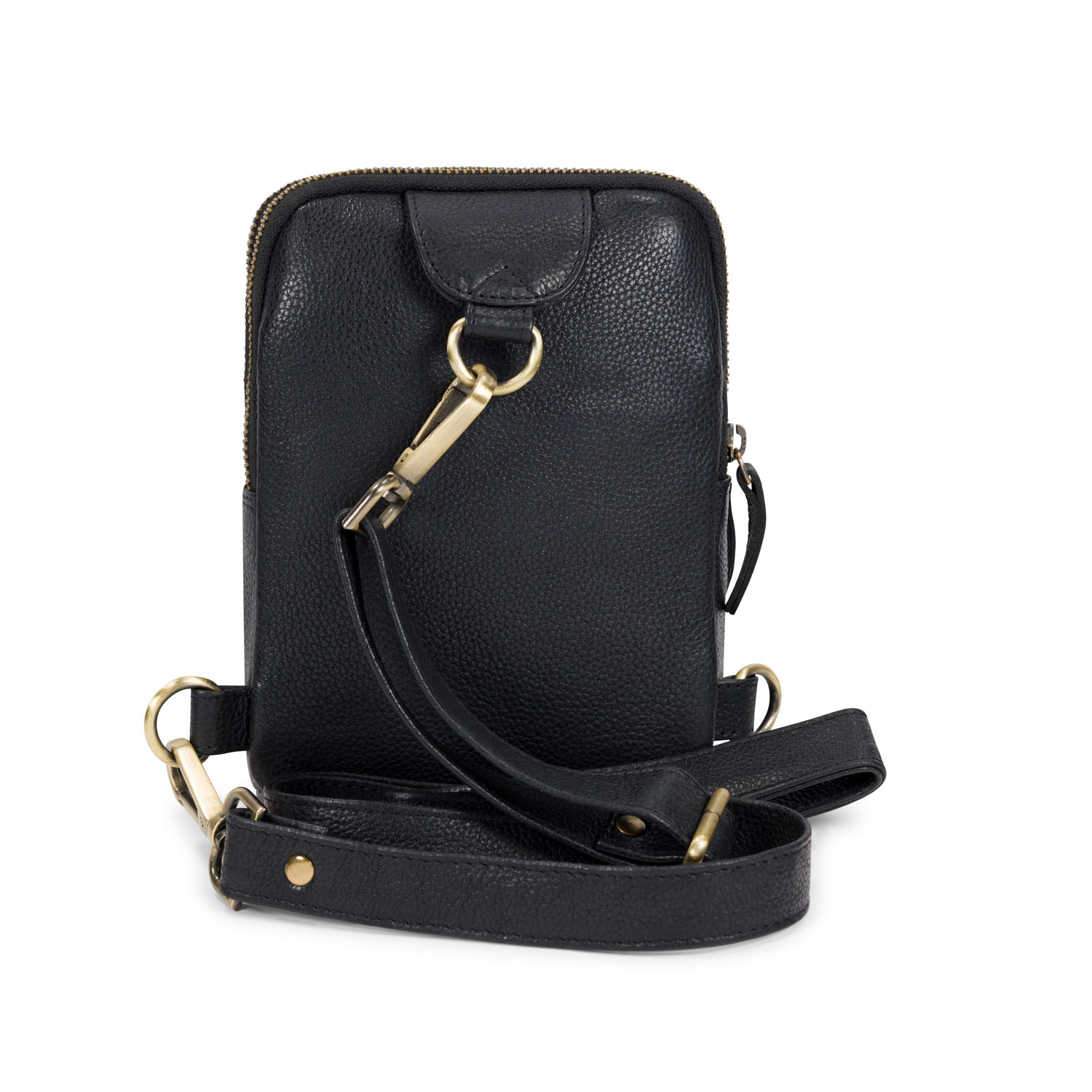 BAG2BAG Crossbody Tas Bodo Leer Zwart  - Afbeelding 2