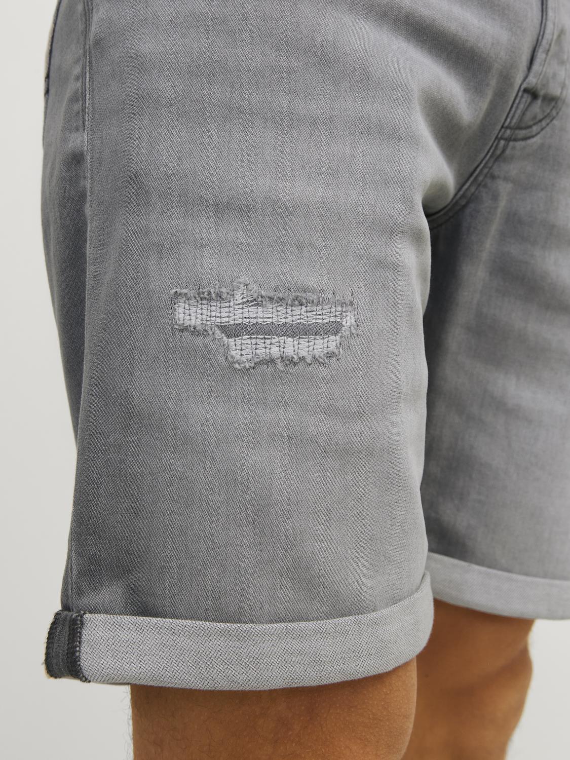 JACK&JONES Heren Jeans Korte Broek Rick Grey Denim - Afbeelding 6