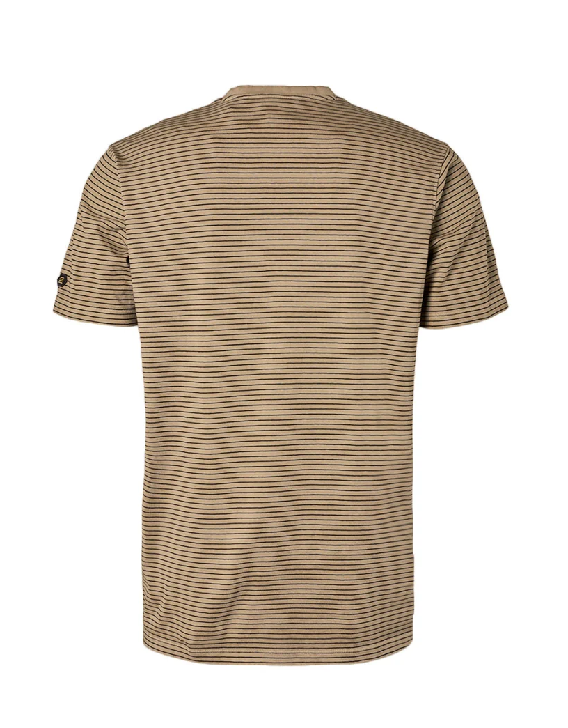 No Excess T-Shirt Gestreept Sand  - Afbeelding 2