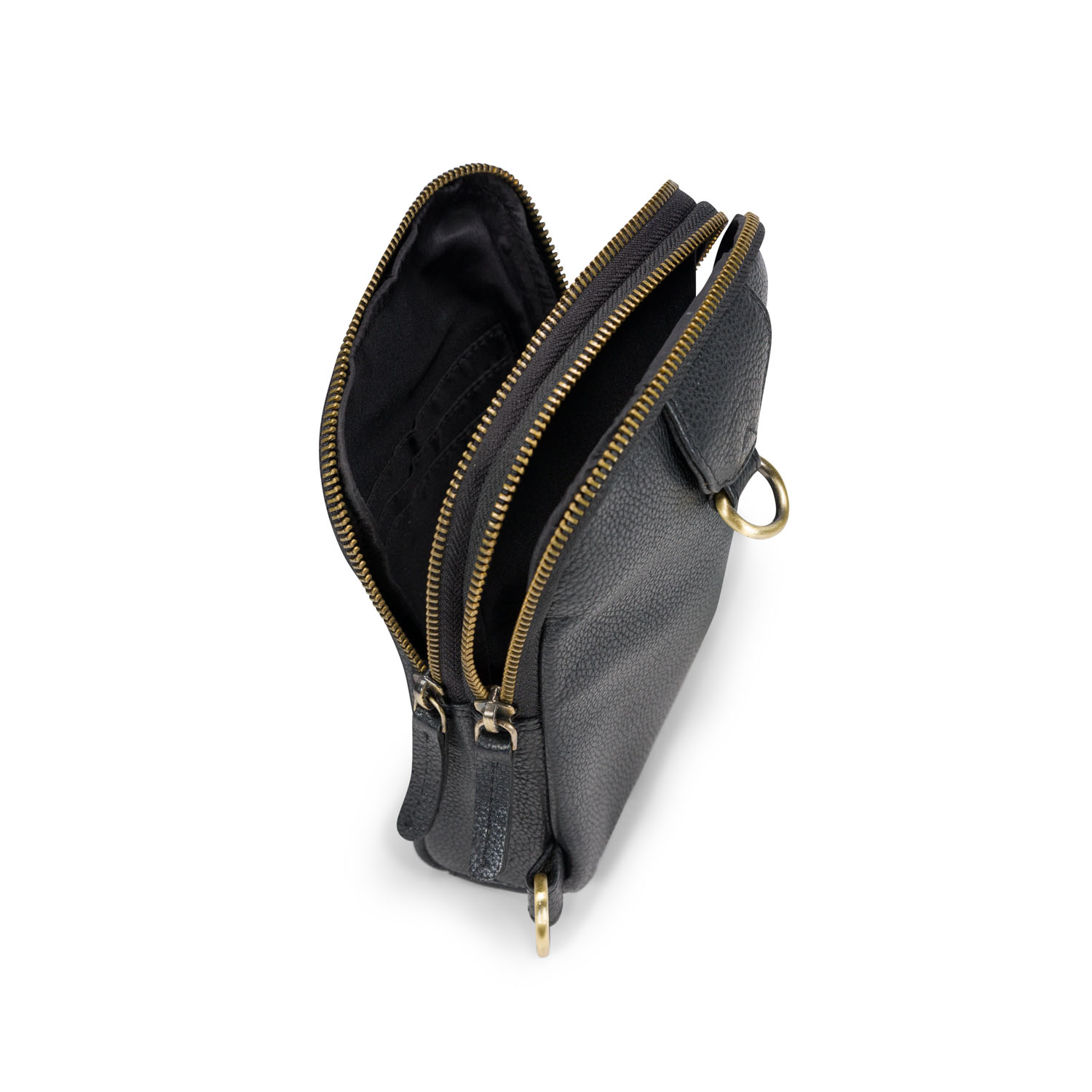 BAG2BAG Crossbody Tas Bodo Leer Zwart  - Afbeelding 3