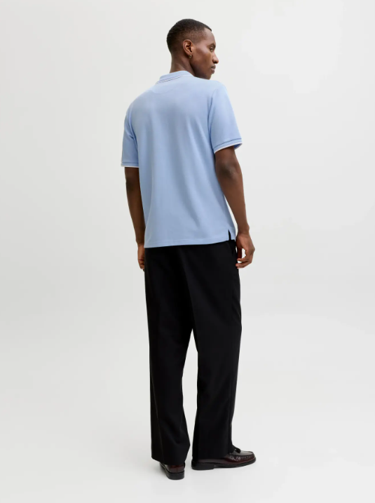 JACK & JONES Premium Heren Poloshirt Tricot Lichtblauw - Afbeelding 3