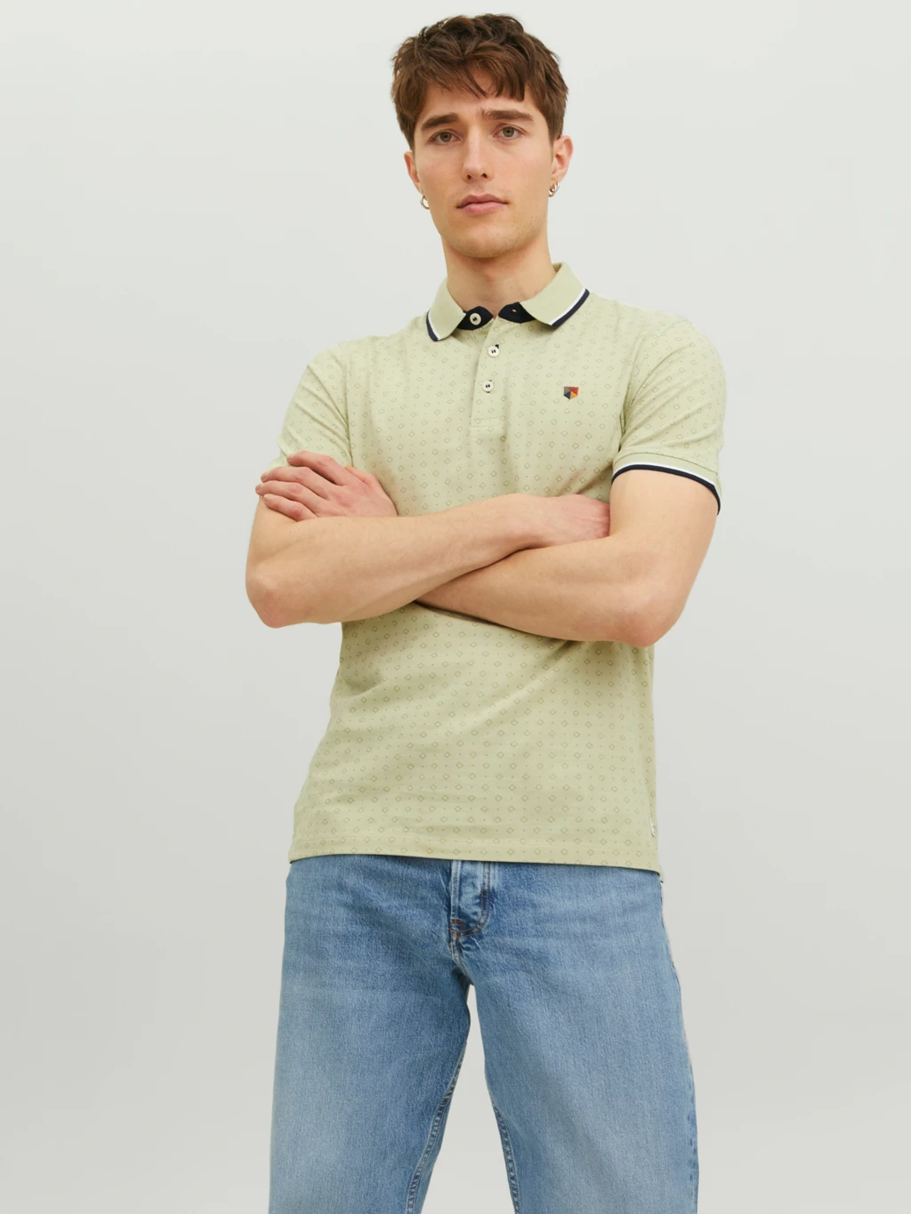 JACK&JONES Poloshirt Paulos Play Print Celadon Green  - Afbeelding 2