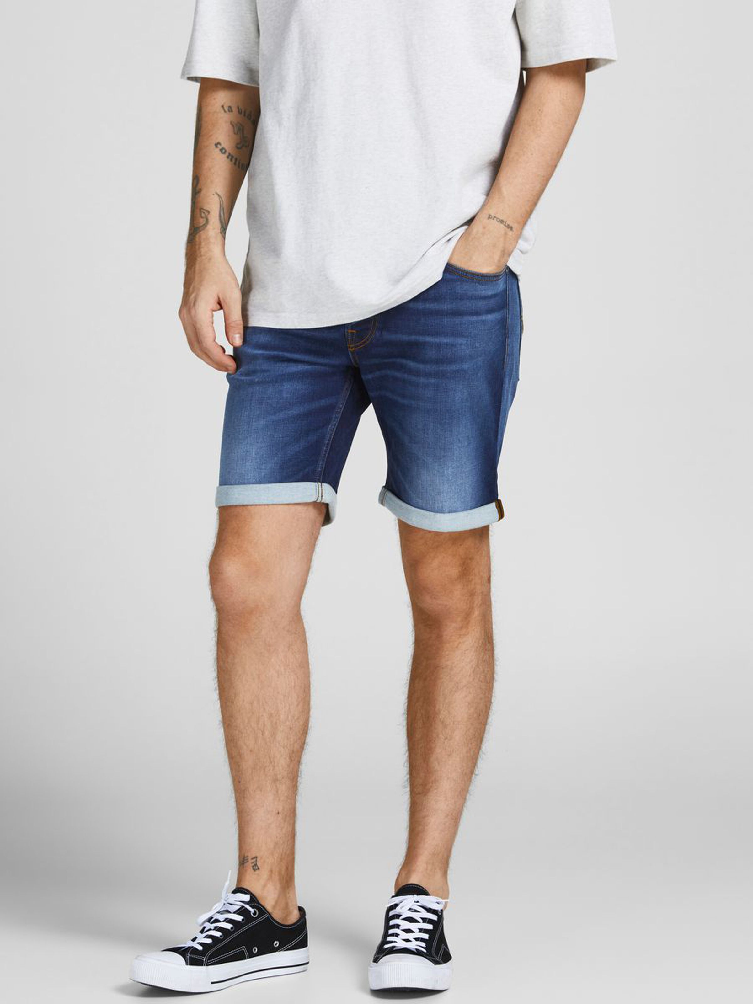 JACK&JONES Spijker Korte Broek Rick Blue Denim 