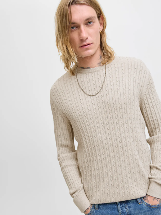 JACK&JONES Heren Trui Emil Zandkleur  - Afbeelding 3