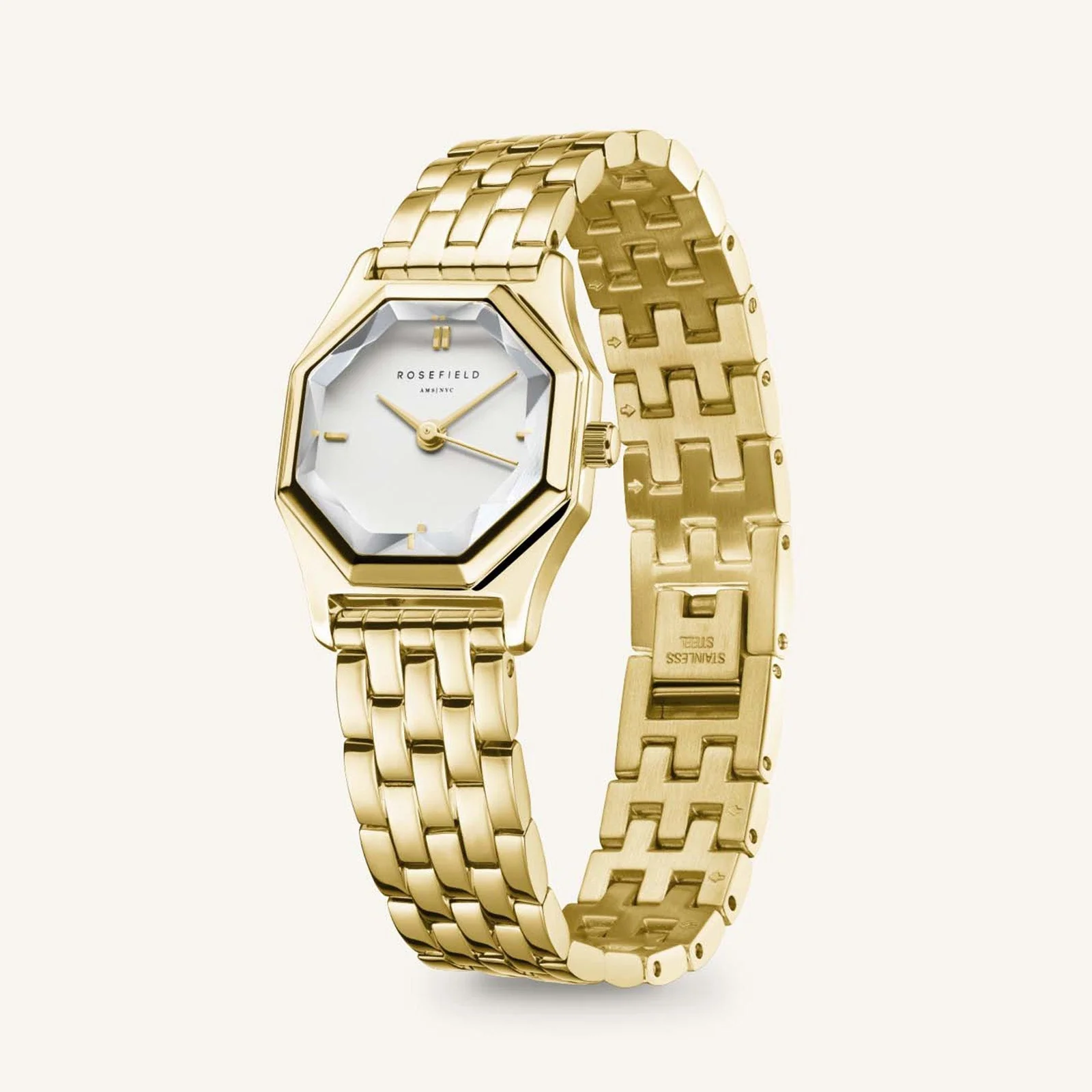 ROSEFIELD Dameshorloge Gemme Gold-White  - Afbeelding 4
