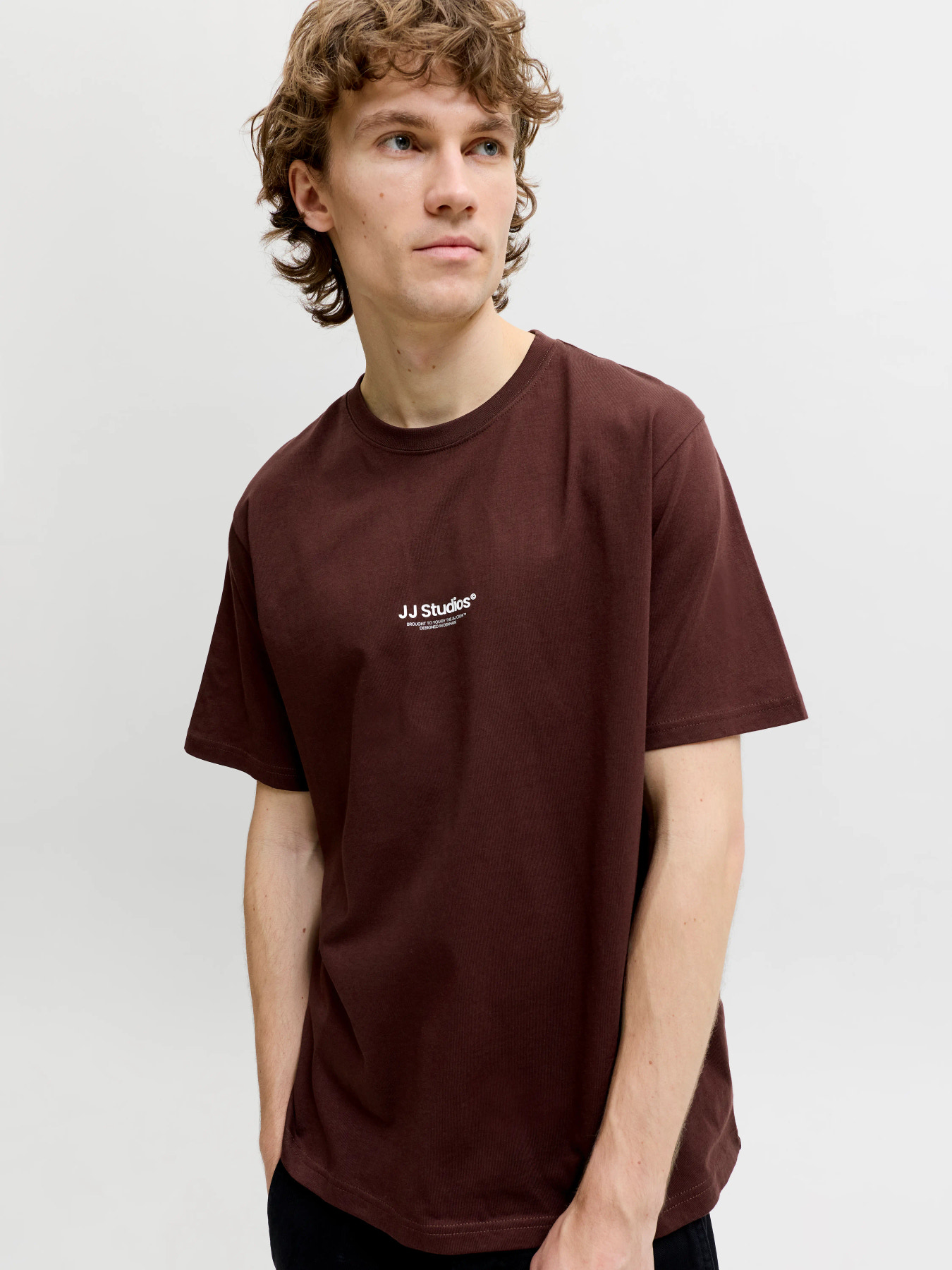 JACK & JONES Heren T-Shirt Soho Rood Bruin  - Afbeelding 4