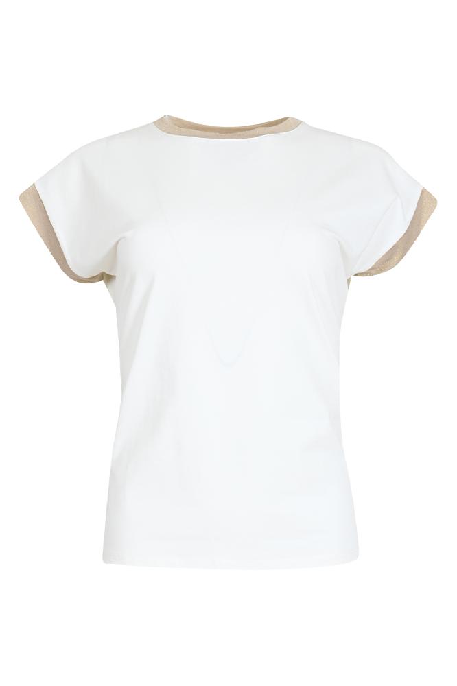 MAICAZZ Dames T-Shirt Tonora Offwhite-Gold 
