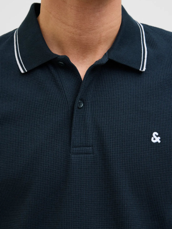 JACK&JONES Heren Poloshirt Austin Donkerblauw - Afbeelding 3