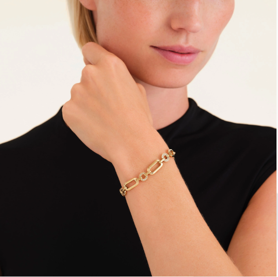 ROSEFIELD Dames Armband Multi Octagon Studs Goudkleur 