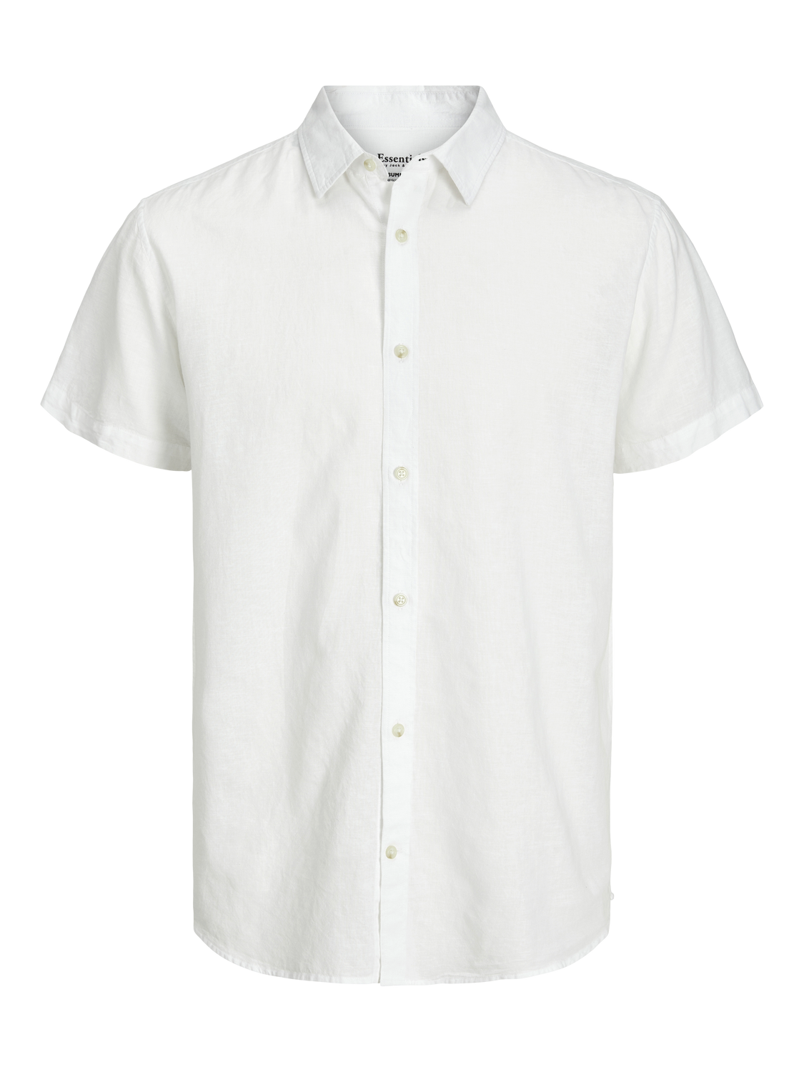 JACK&JONES Linnen Overhemd korte Mouw Wit 