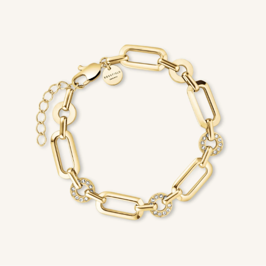 ROSEFIELD Dames Armband Multi Octagon Studs Goudkleur  - Afbeelding 2