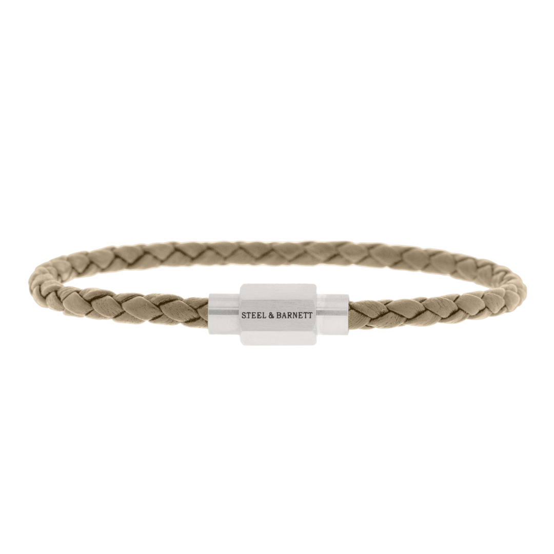 STEEL&BARNETT Heren Armband Luke Landon Ecru 
