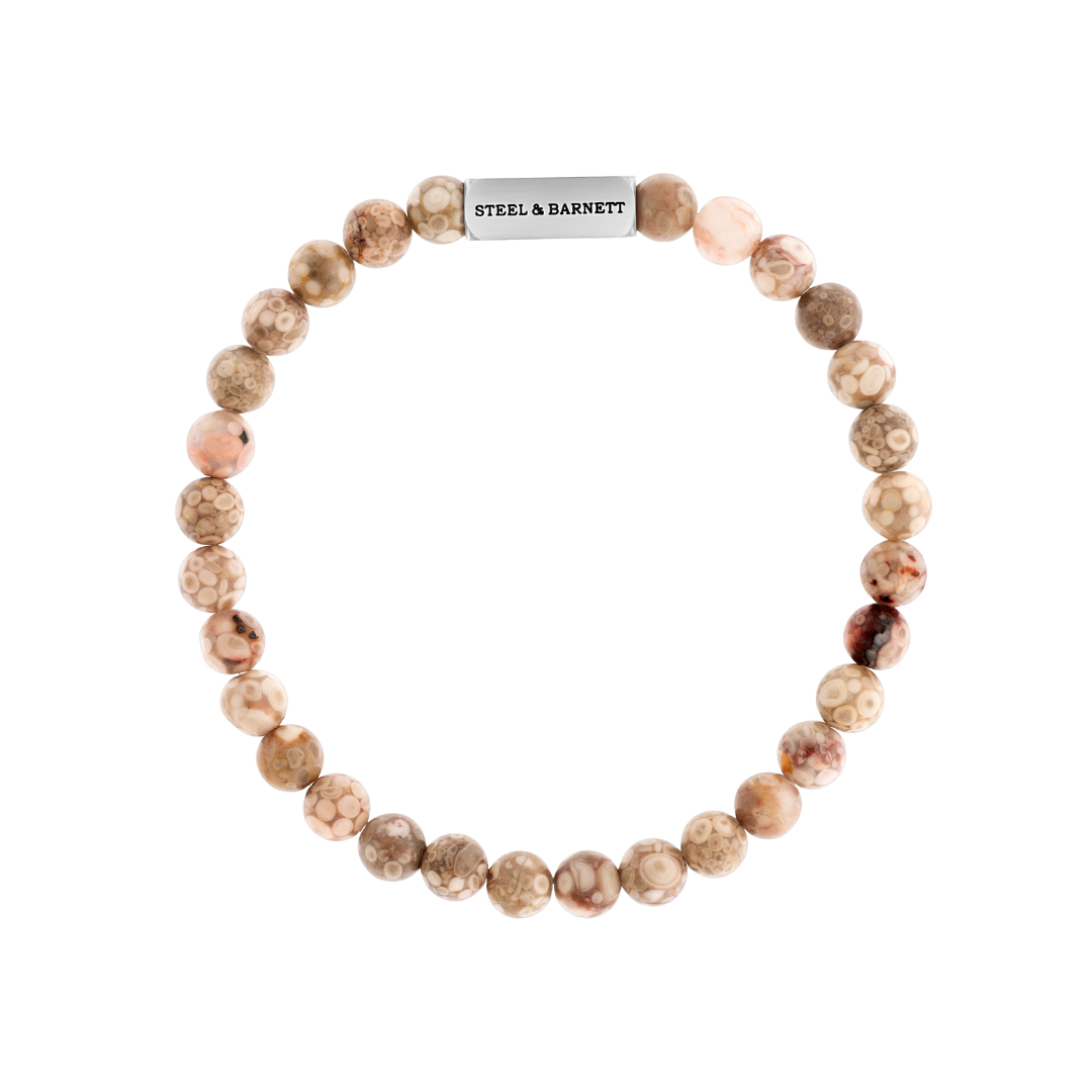 STEEL&BARNETT Herenarmband Natural Ned Maifanite 
