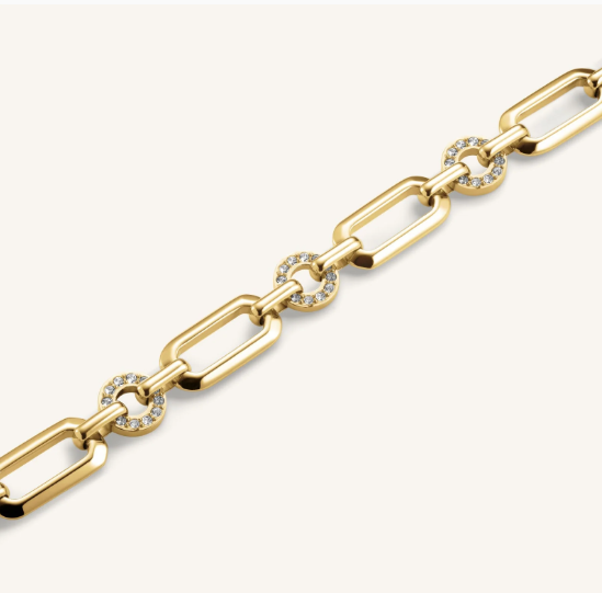 ROSEFIELD Dames Armband Multi Octagon Studs Goudkleur  - Afbeelding 3