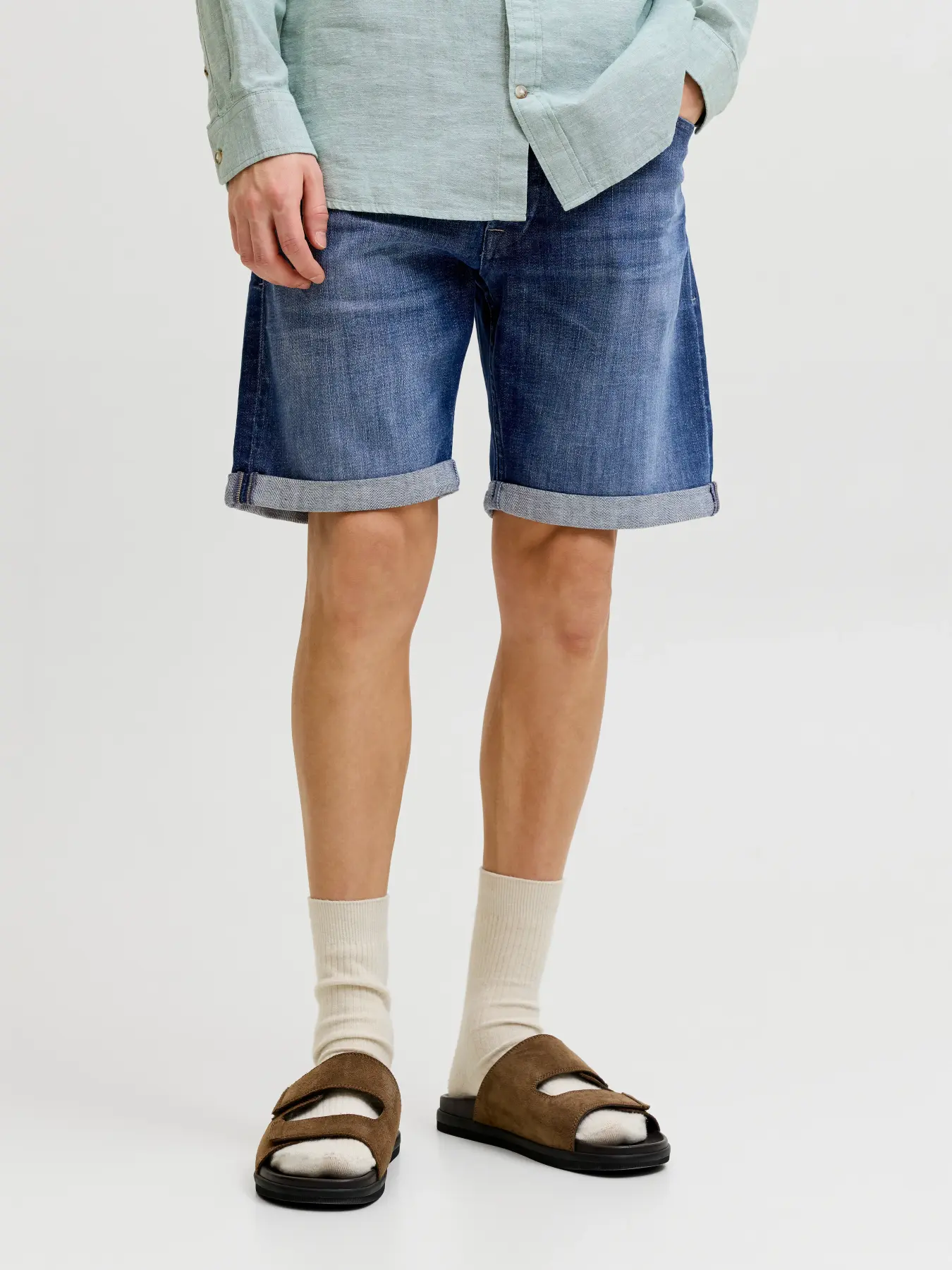 JACK & JONES Heren Korte Broek Rick Blue Denim - Afbeelding 3