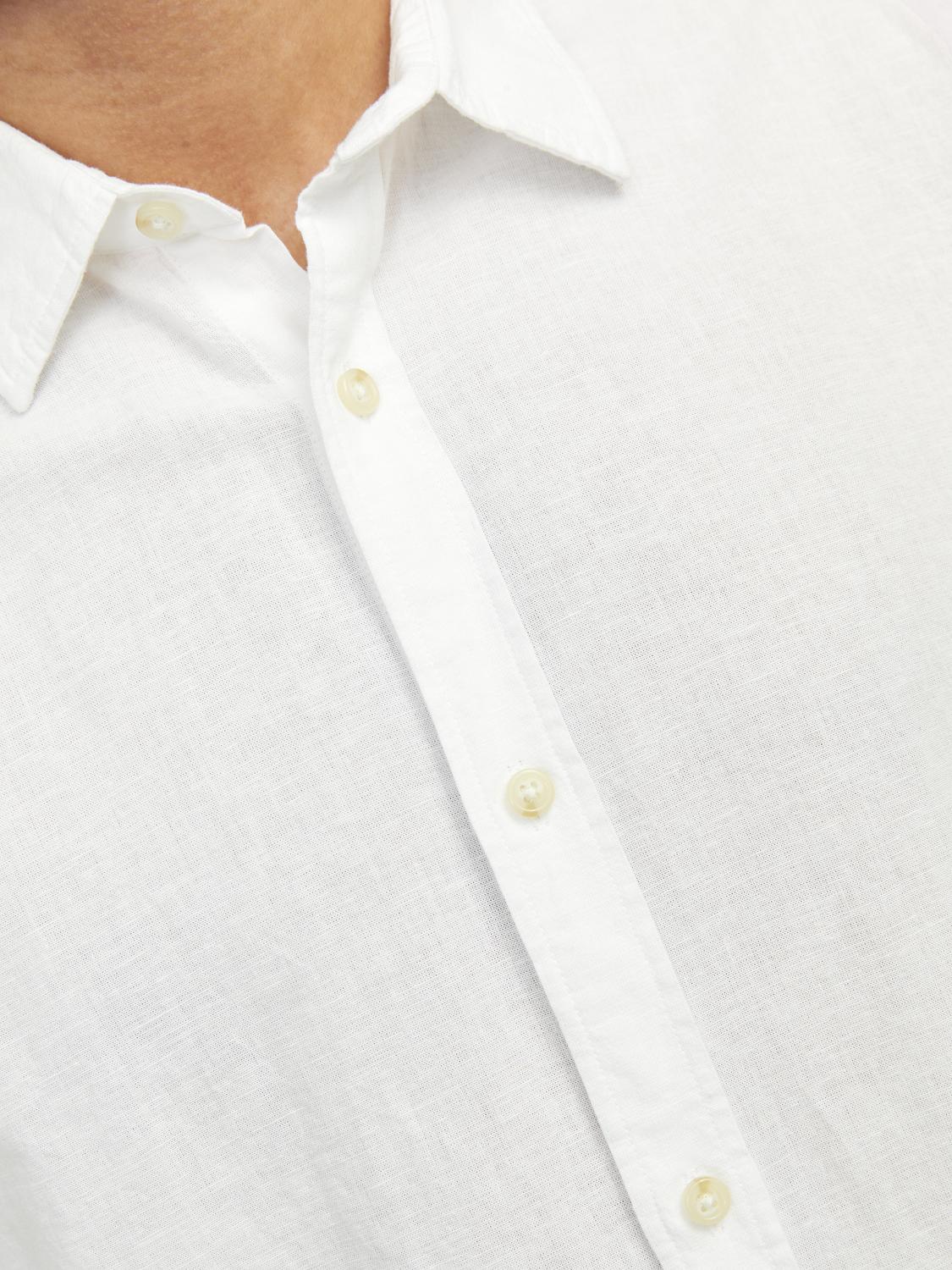 JACK&JONES Linnen Overhemd korte Mouw Wit  - Afbeelding 6