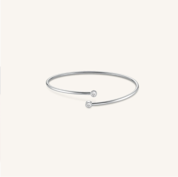ROSEFIELD Damesarmband Double Chrystal Bangle Zilverkleur 