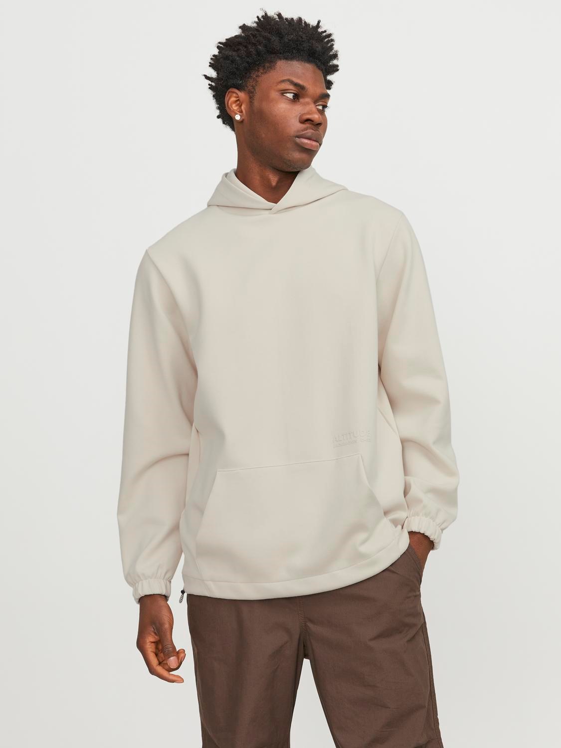 JACK&JONES Sweat Hoodie Moonbeam Lichtbeige - Afbeelding 2