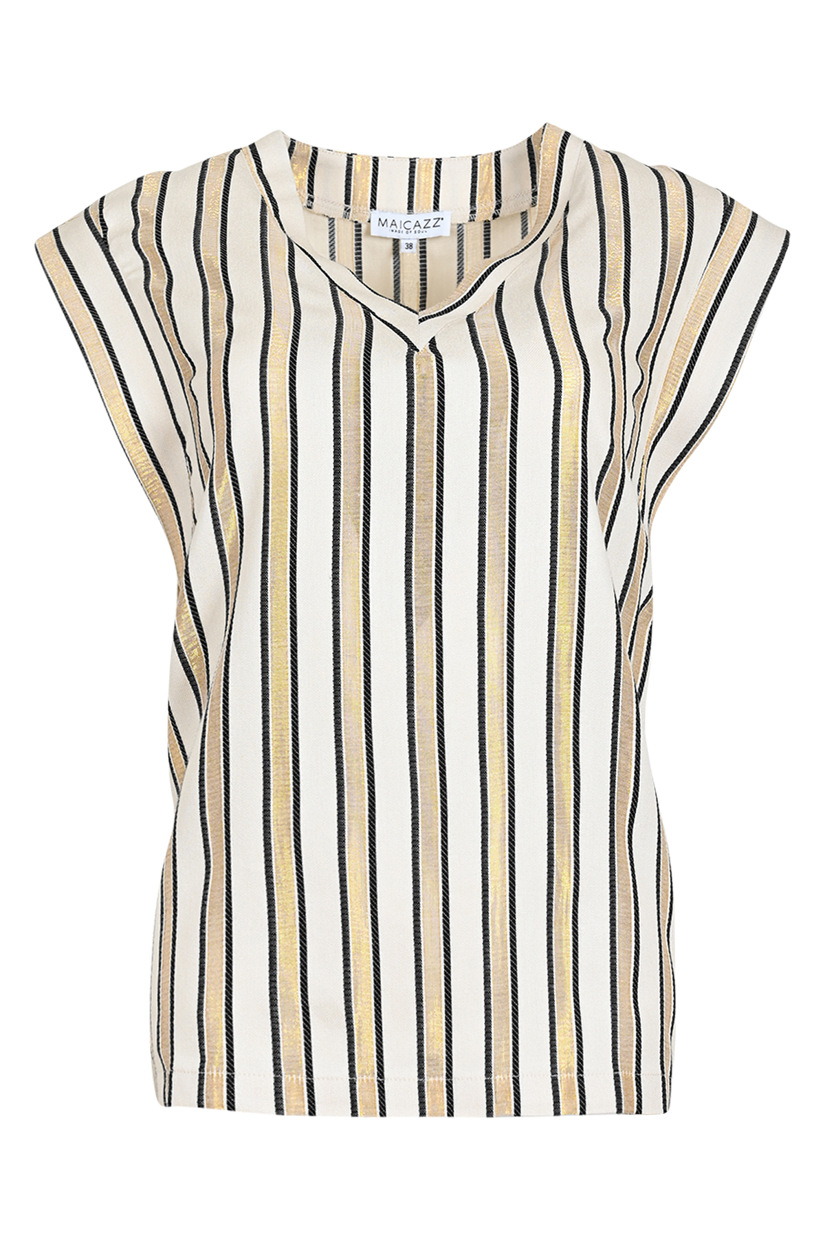 MAICAZZ Dames Top Niorte Gold Stripe  - Afbeelding 2