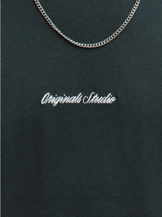 JACK&JONES Heren T-Shirt Originals Logo Donkergroen - Afbeelding 4
