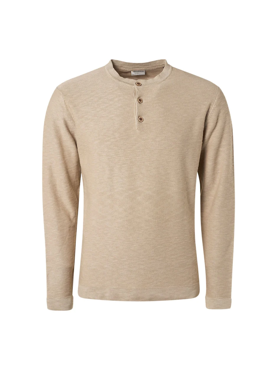 NO EXCESS Trui Met Knoopsluiting Sand  - Afbeelding 4