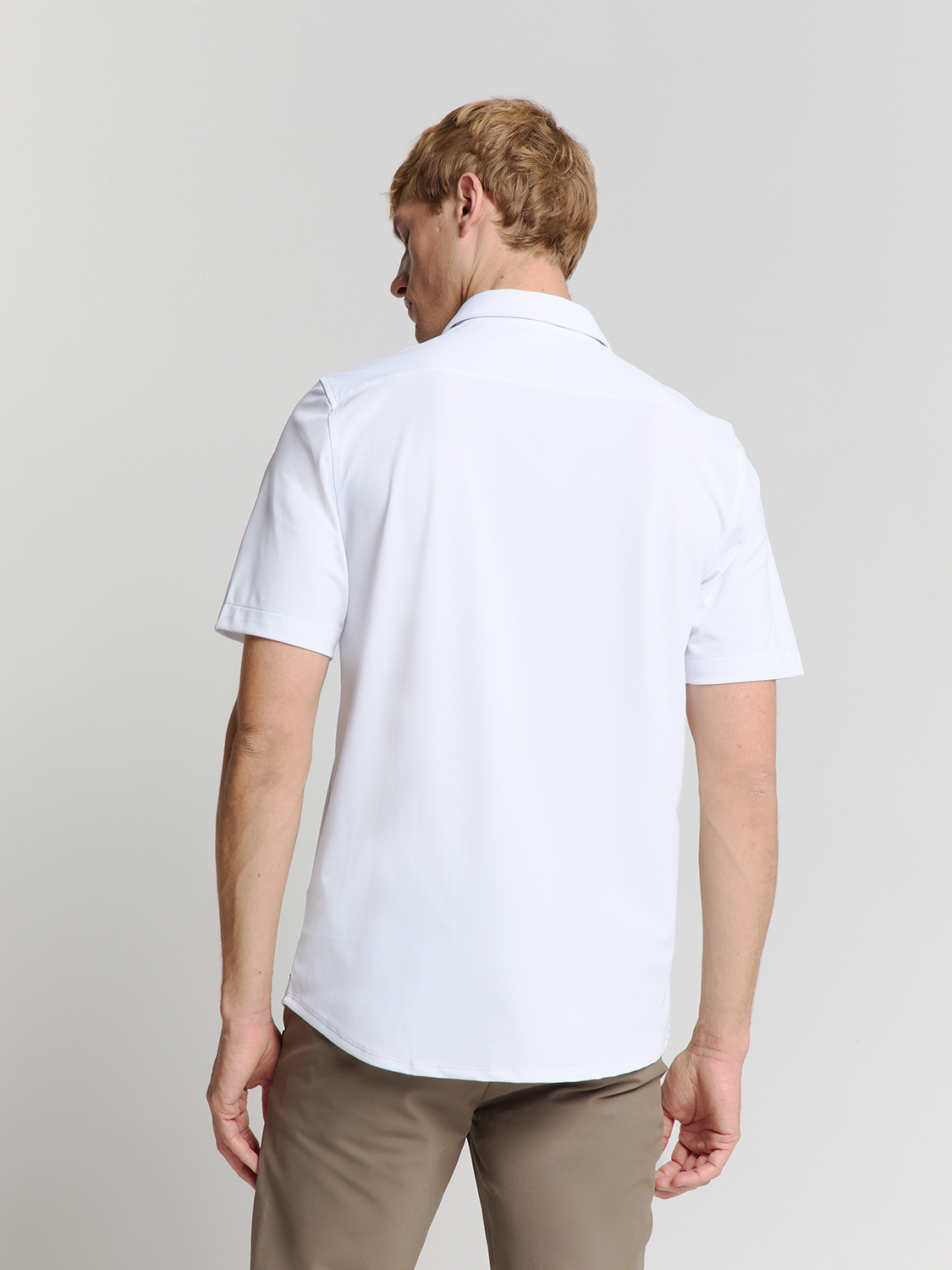 NO EXCESS Overhemd Korte Mouw Jersey Wit  - Afbeelding 2