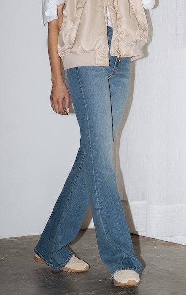 DNM PURE BY ZIZO Dames Jeans Bowie Flared Vintage Blue 