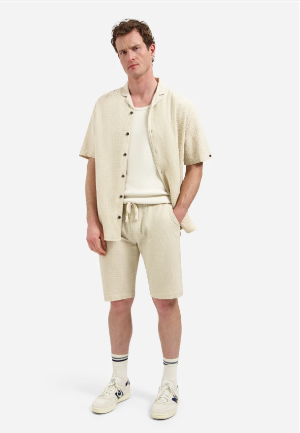 NO EXCESS Heren Korte Broek Jacquard Zandkleur  - Afbeelding 3