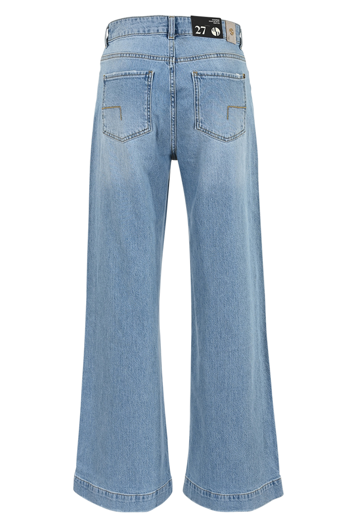 DNM PURE BY ZIZO Dames Jeans Cooper Base Light Blue Marble  - Afbeelding 3