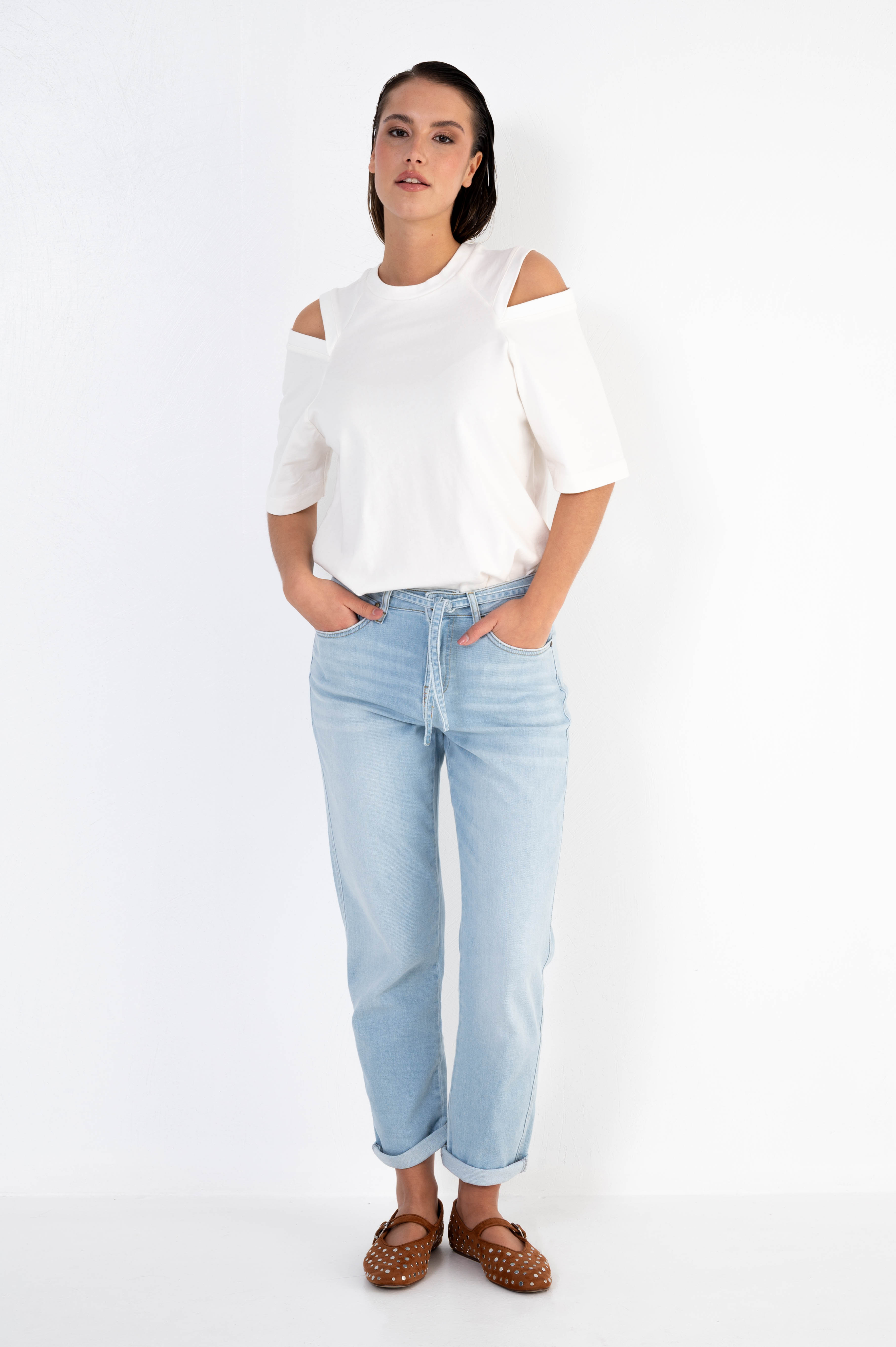 DNM PURE BY ZIZO Dames Jeans Diaz L30 Azure dnm blue  