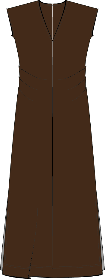 LADY DAY Jurk Doris Dark Brown - Afbeelding 2