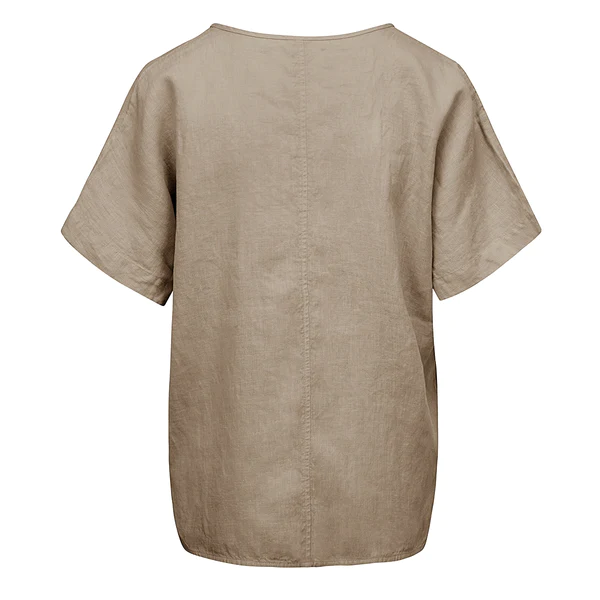 ONE TWO LUXZUZ Linnen Blouse Helily Irish Cream - Afbeelding 2