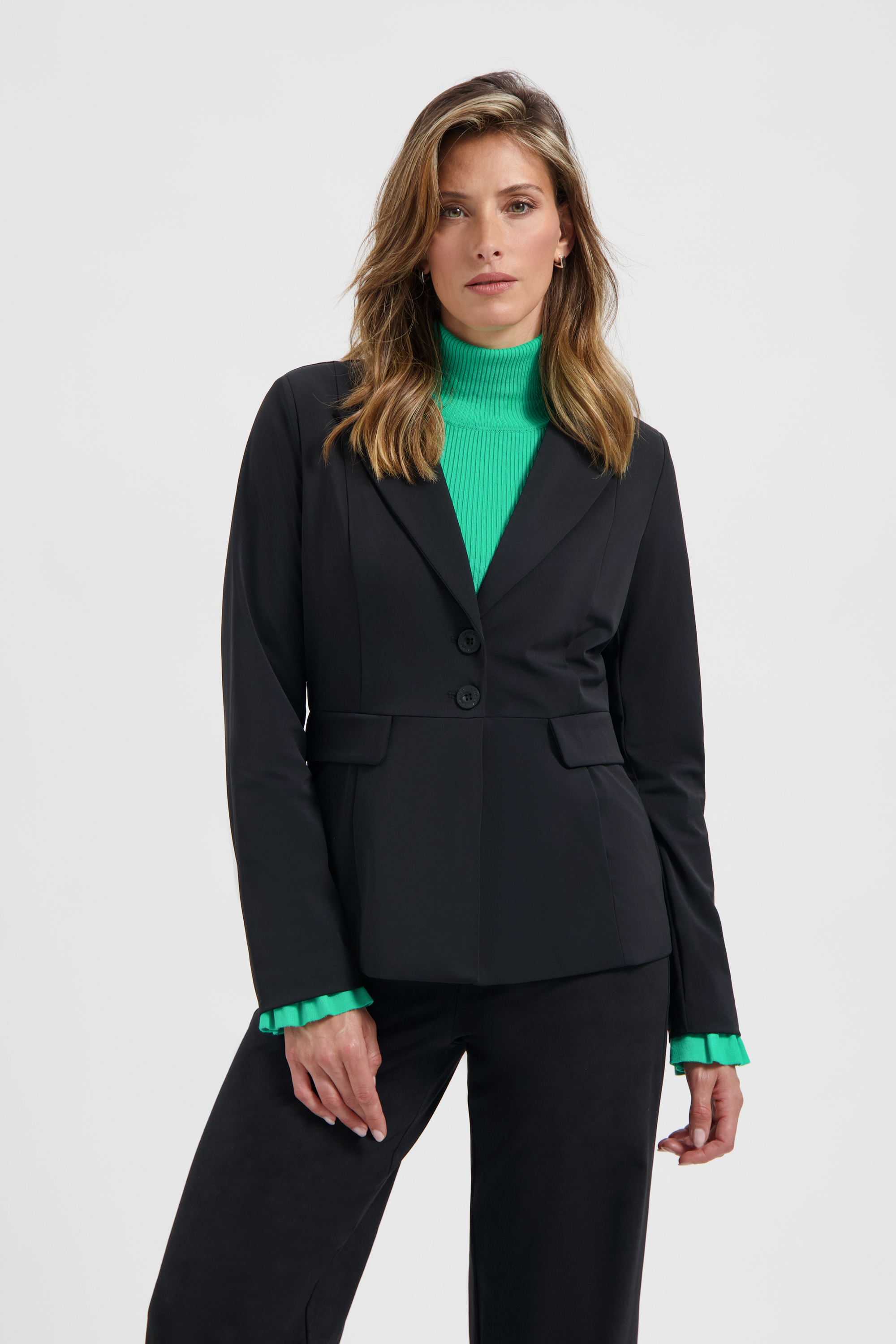 LADY DAY Dames Blazer Clover Zwart - Afbeelding 2