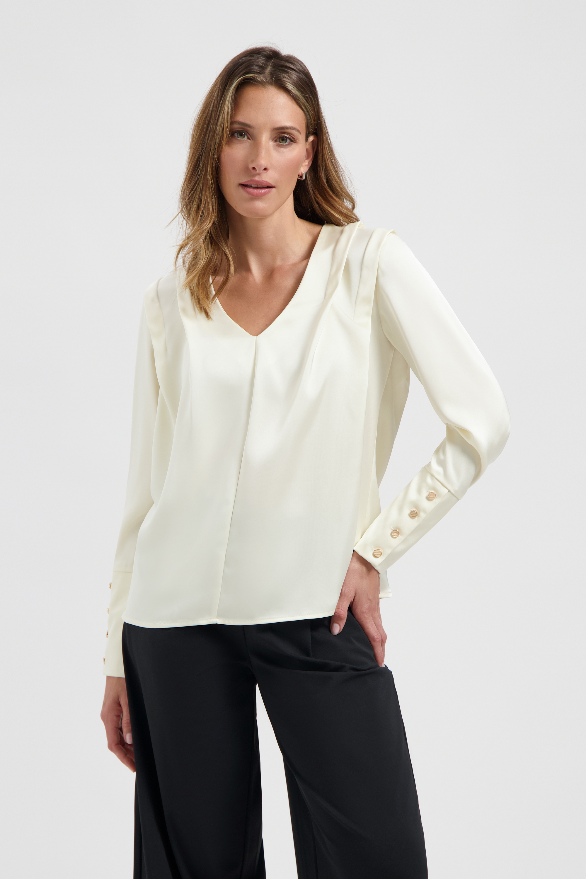 LADY DAY Dames Blouse Sheri Wool White 