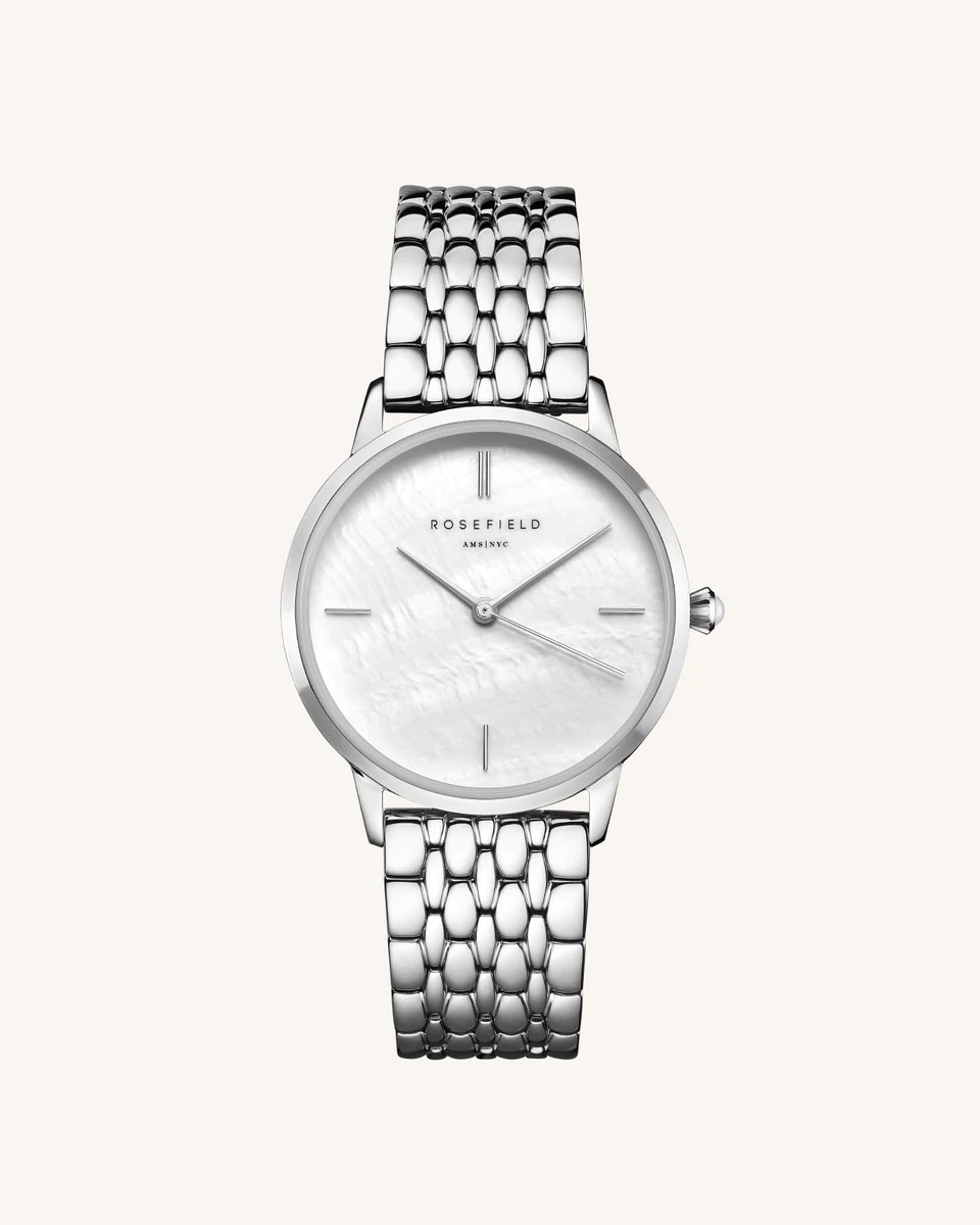 ROSEFIELD Dameshorloge Pearl Edit Silver 