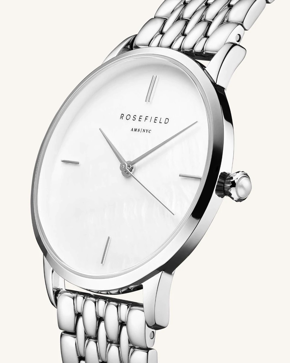 ROSEFIELD Dameshorloge Pearl Edit Silver  - Afbeelding 3